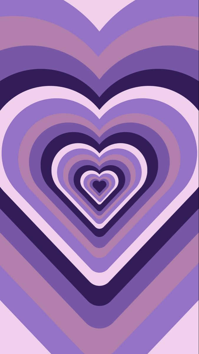 Purple Heart Concentric Abstract Wallpaper