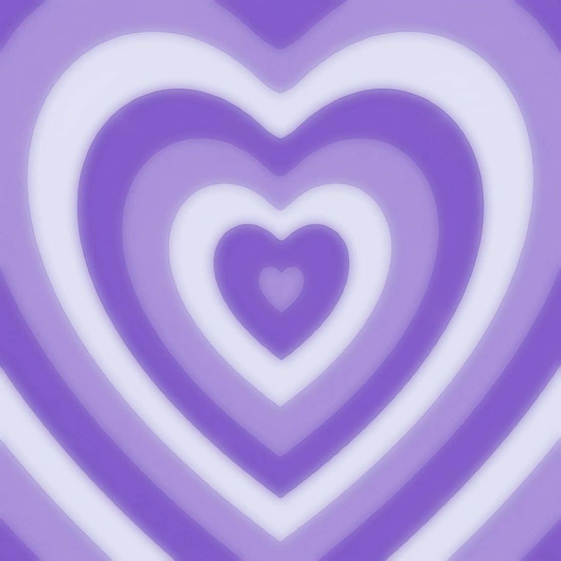 Purple Heart Concentric Pattern Wallpaper