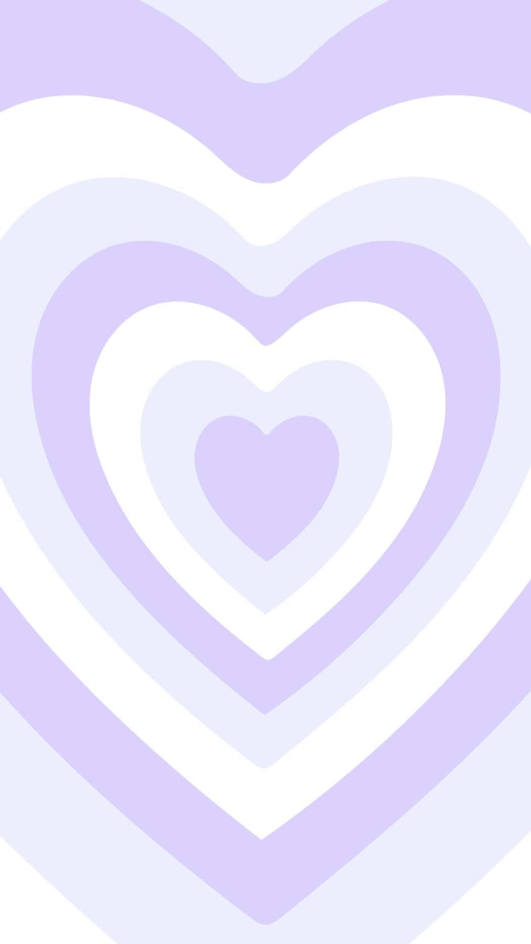 Purple Heart Concentric Waves Background Wallpaper