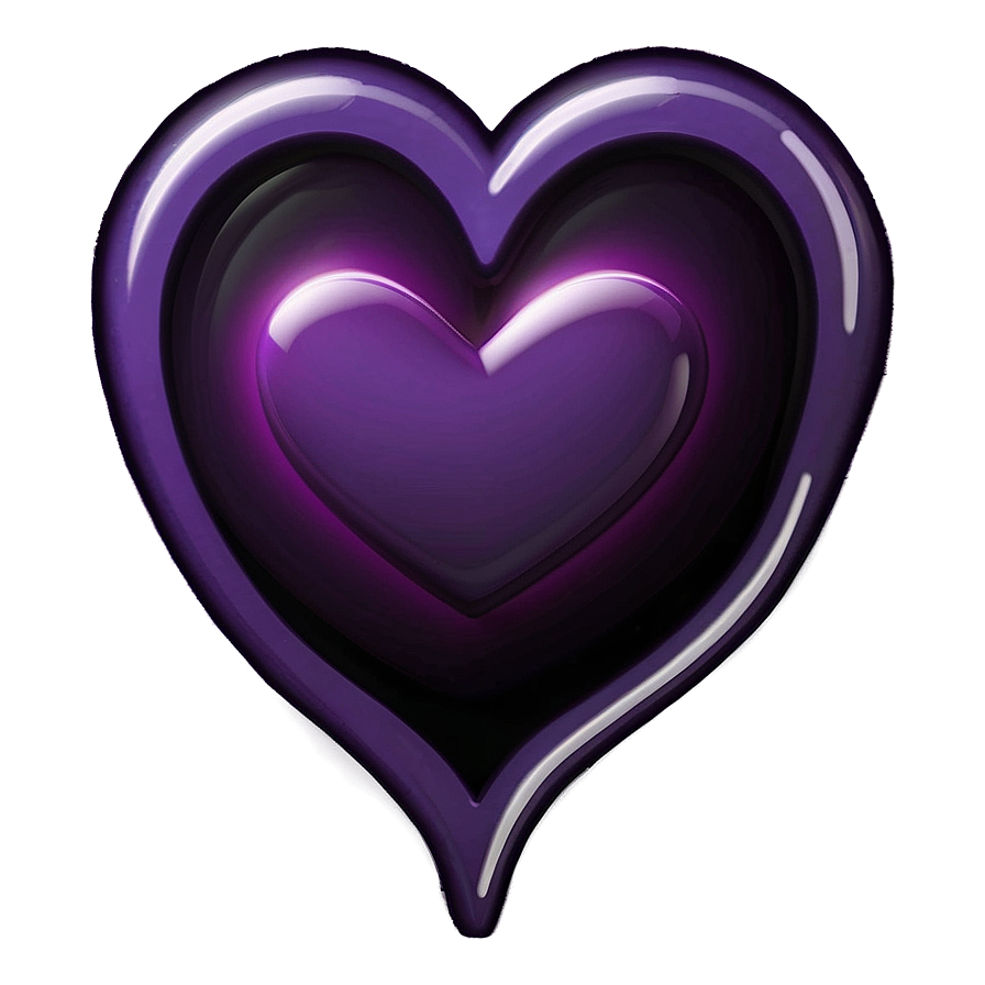 Purple Heart Emoji Transparent Design 68 PNG