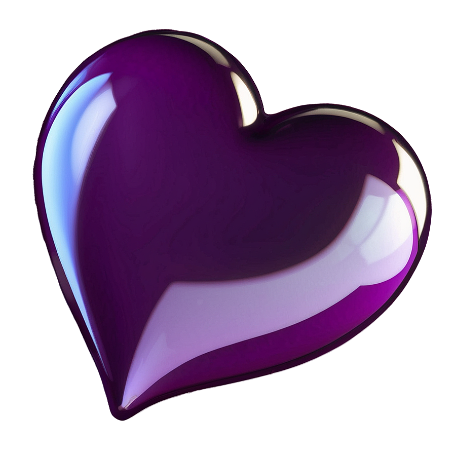 Purple Heart Emoji Transparent Design Dwr74 PNG