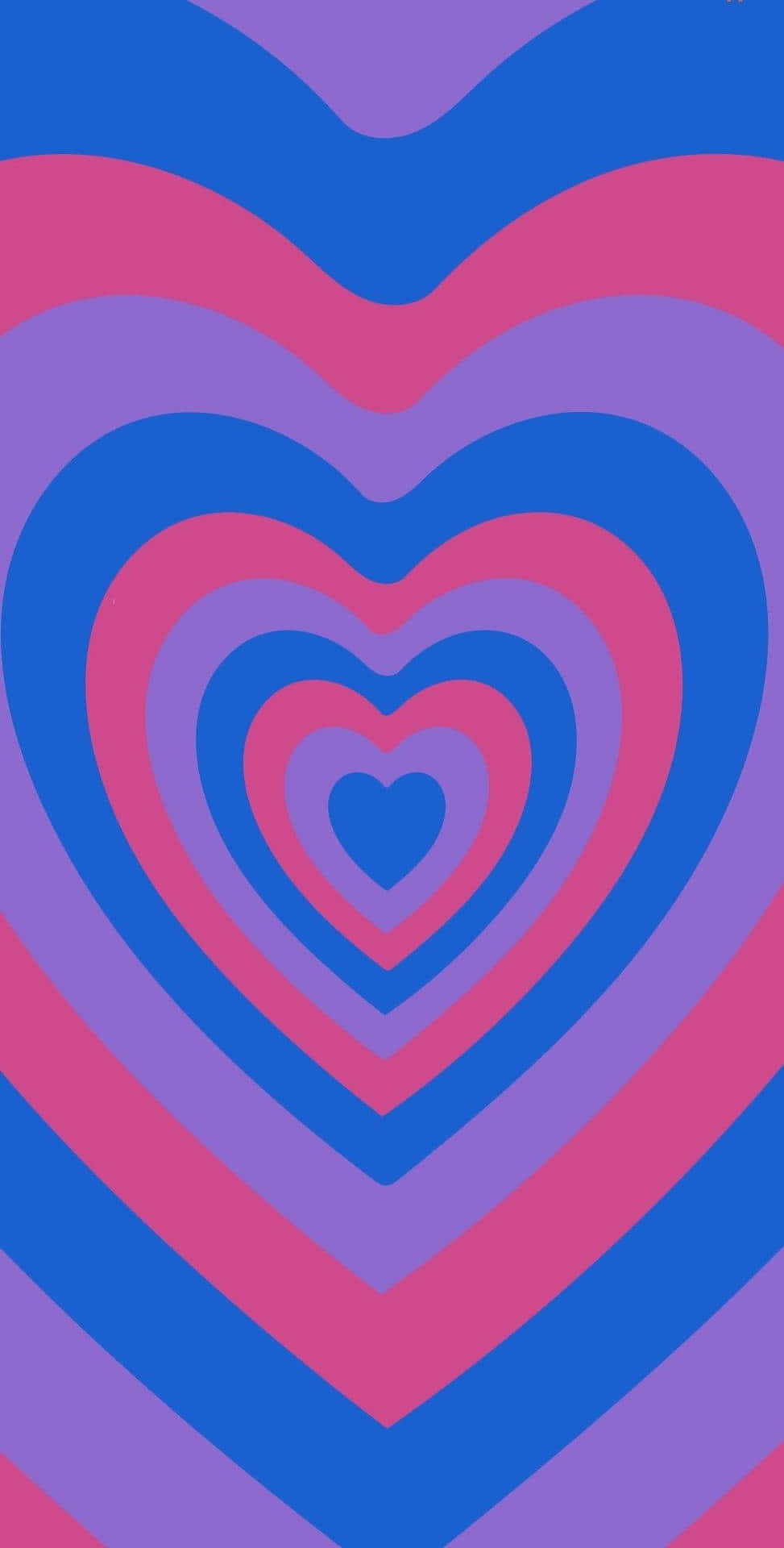 Purple Heart Layers Y2 K Aesthetic Wallpaper