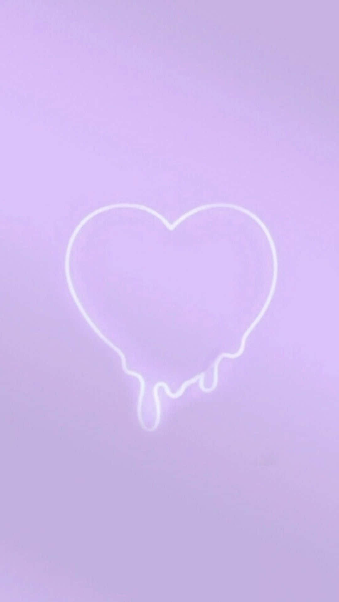 Purple_ Heart_ Neon_ Sign Wallpaper