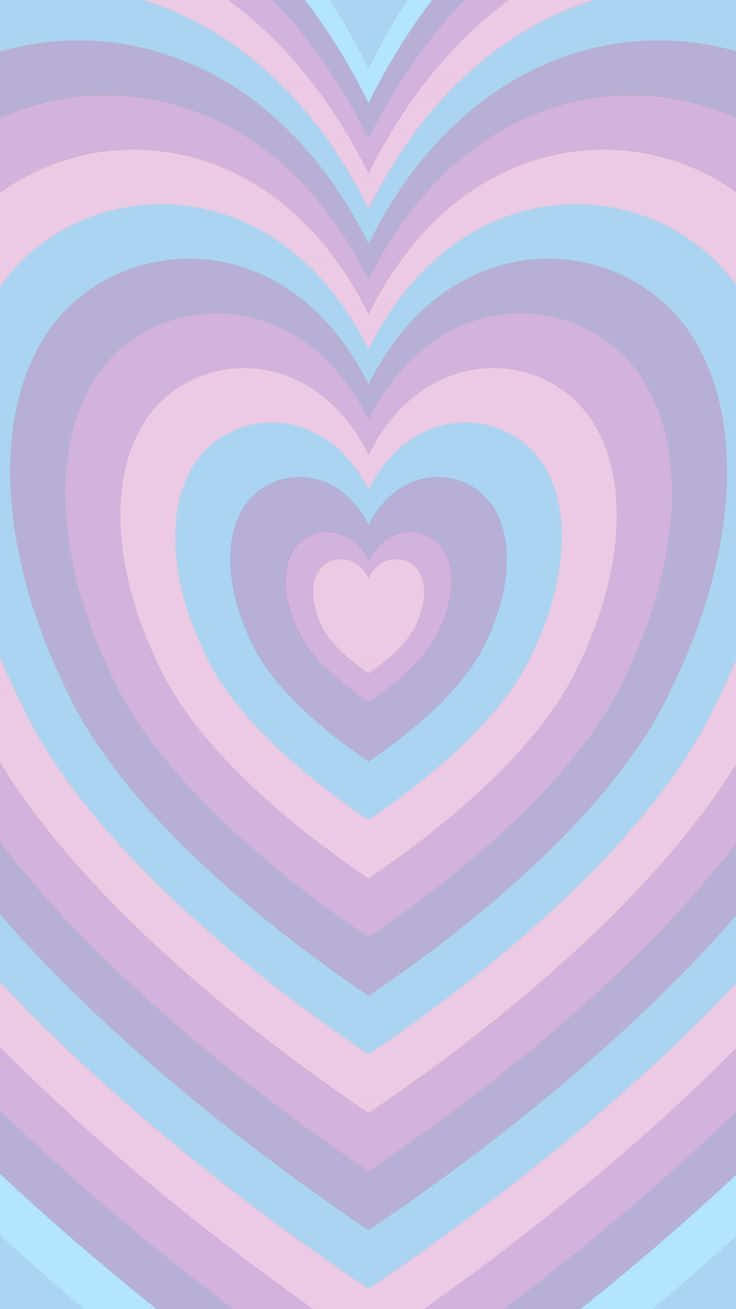 Purple Heart Pattern Background Wallpaper
