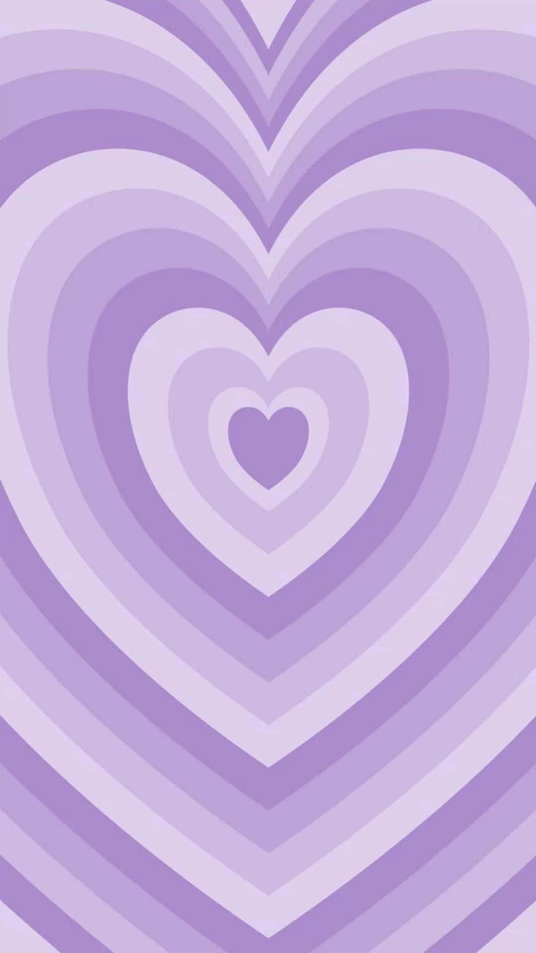 Purple Heart Pattern Wallpaper