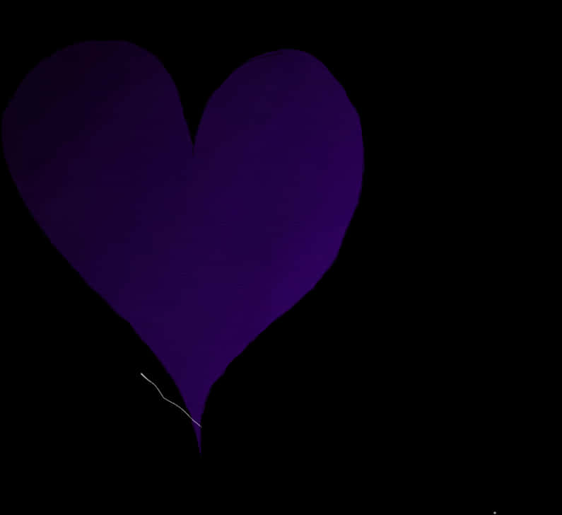 Purple Heart Shaped Artwork PNG