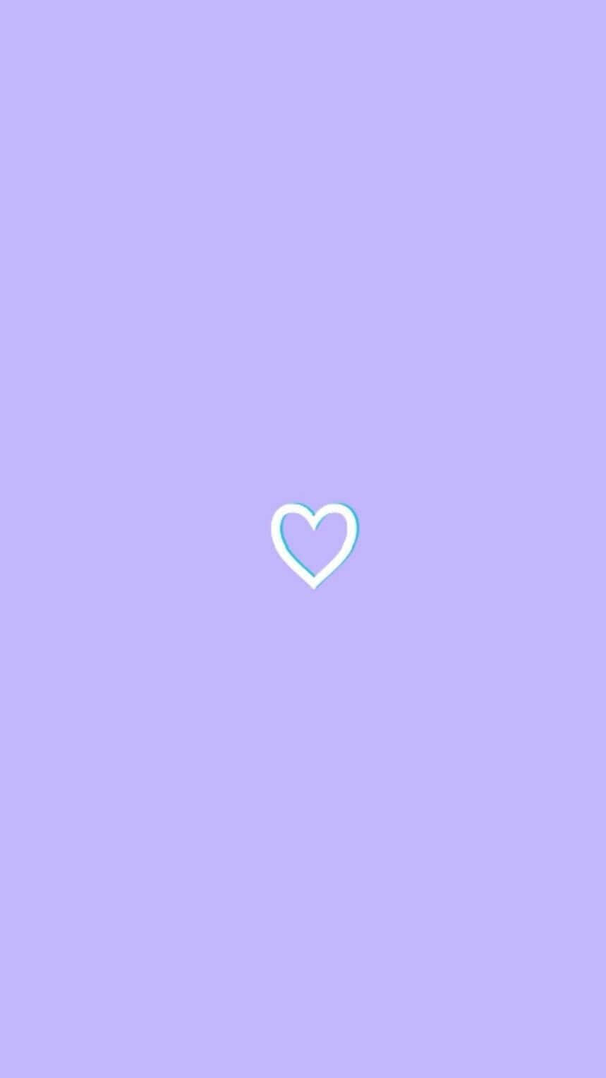 Purple Heart Simple Background Wallpaper