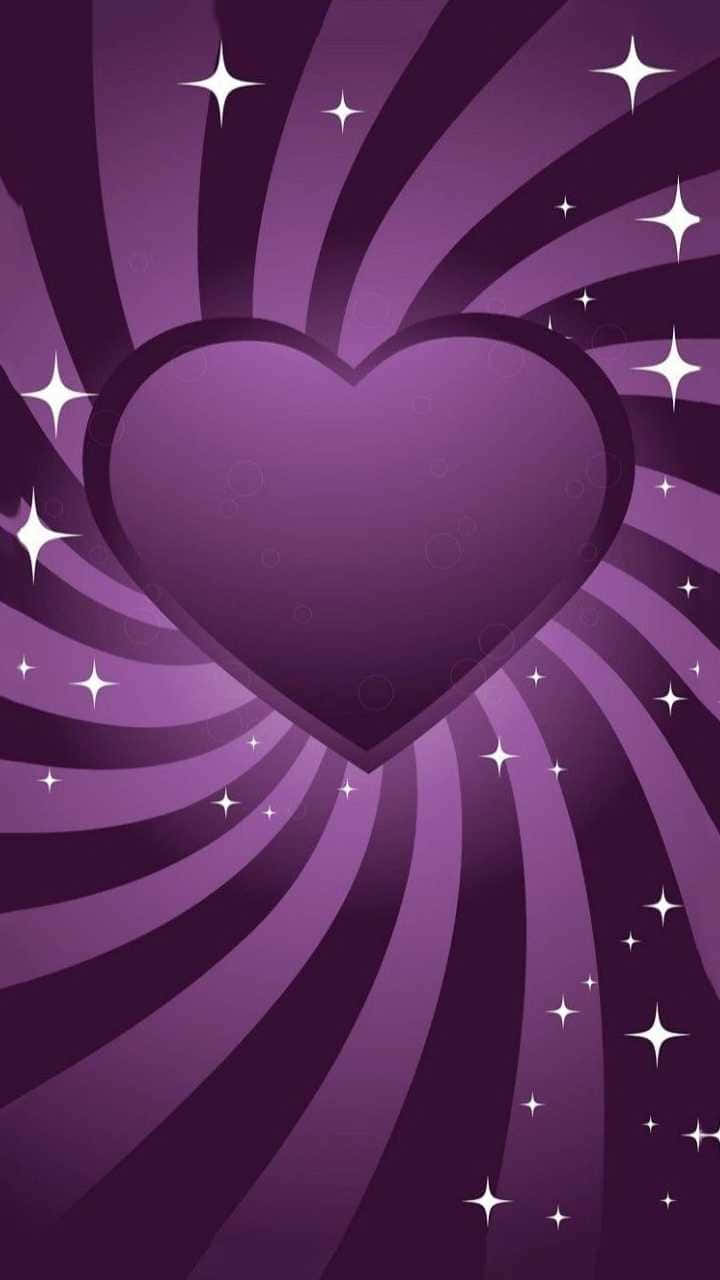 Purple_ Heart_ Y2 K_ Aesthetic_ Background Wallpaper