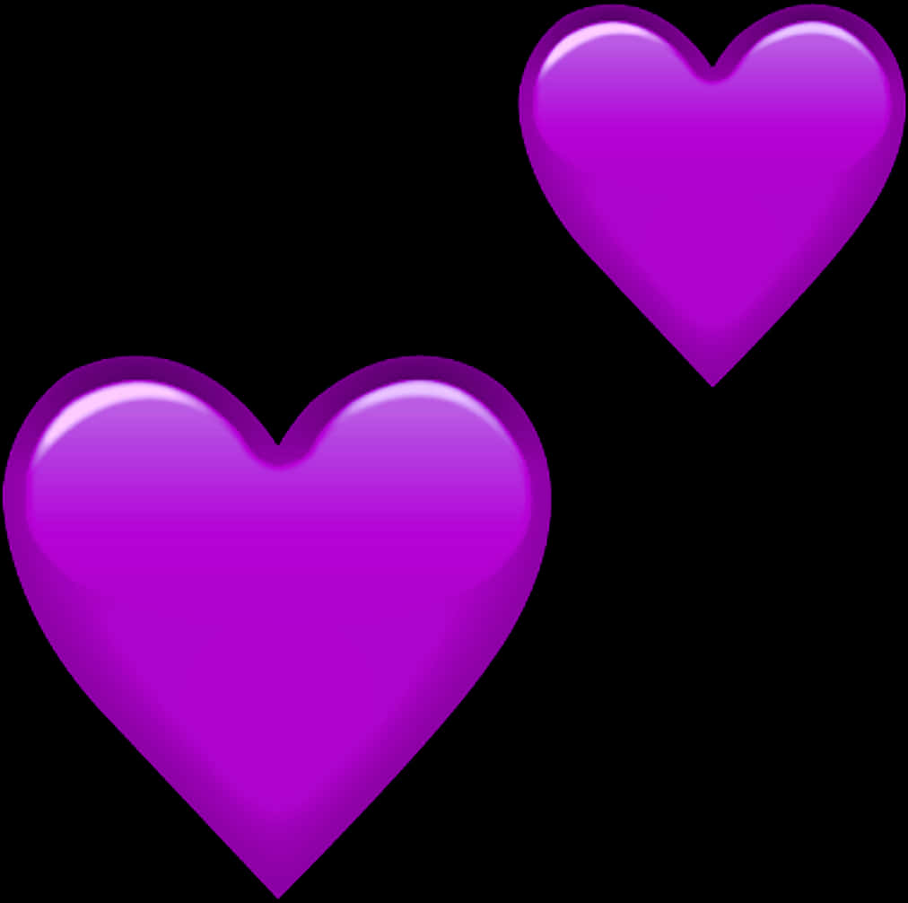 Purple Hearts Graphic PNG