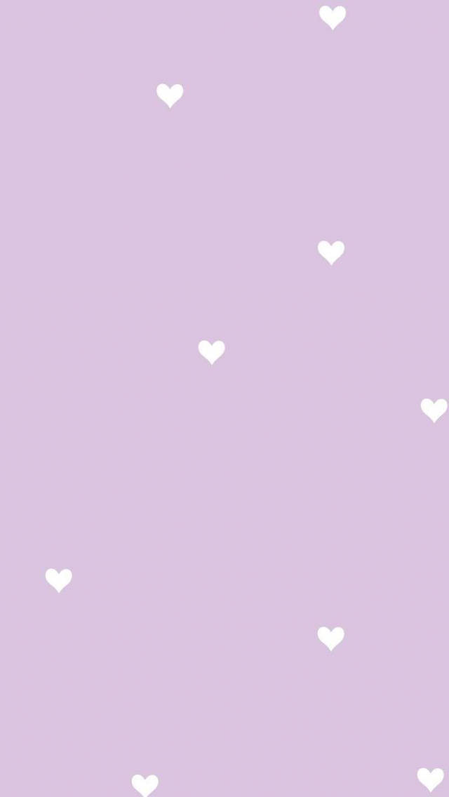 Purple Hearts Pastel Aesthetic Wallpaper