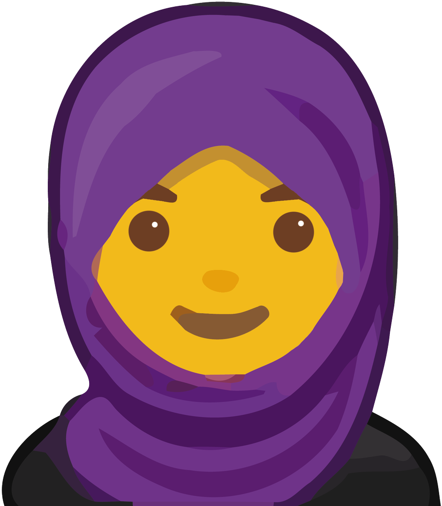 Purple Hijab Emoji PNG