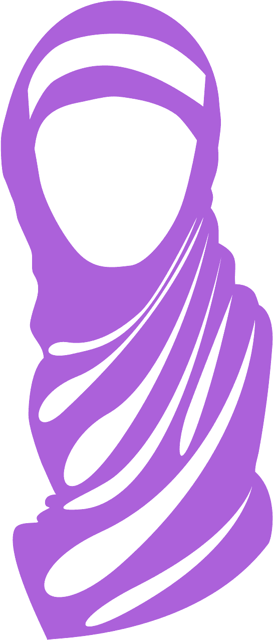 Purple Hijab Vector Illustration PNG