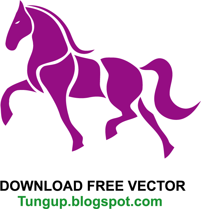 Purple Horse Vector Logo PNG