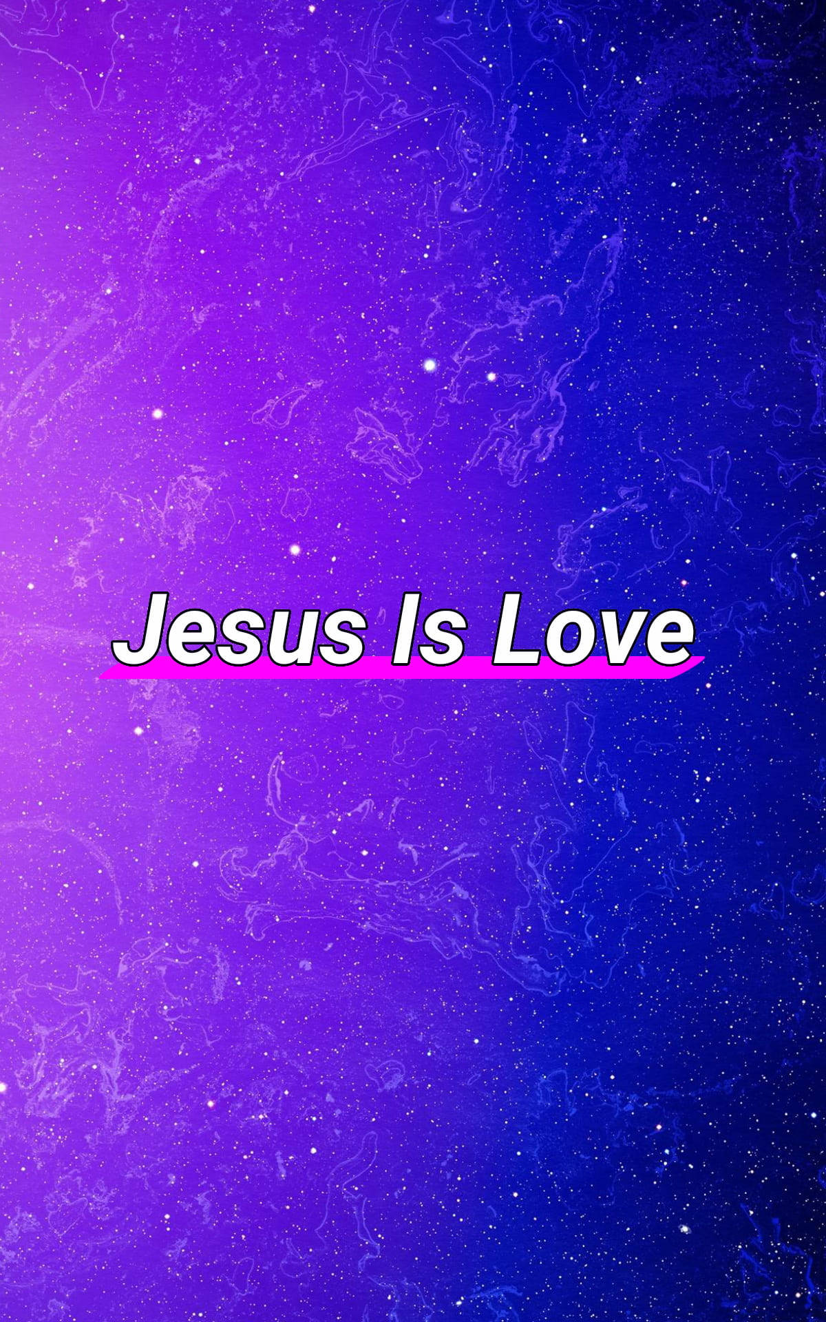 Purple I Love Jesus Iphone Wallpaper
