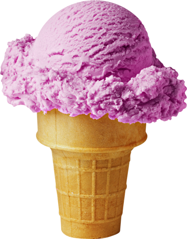 Purple Ice Cream Cone.png PNG