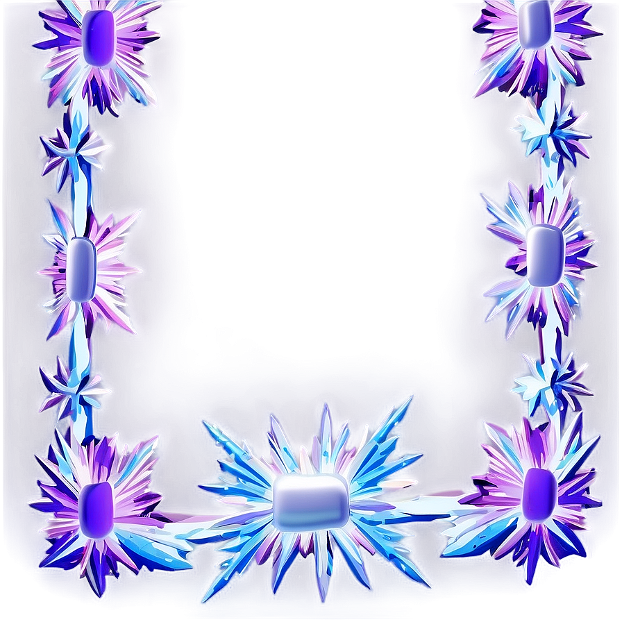 Purple Ice Crystal Border Png 06262024 PNG