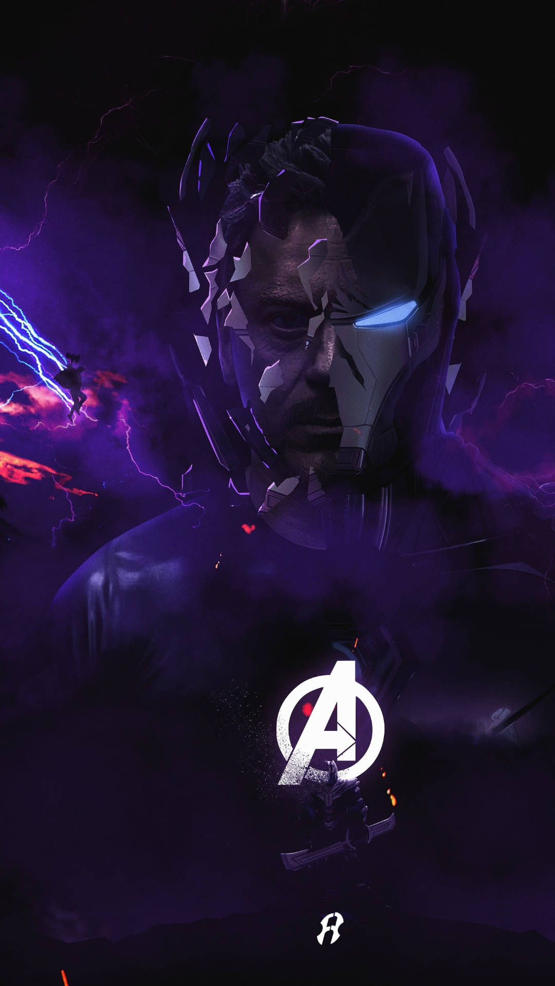 Purple Iron Man Android Wallpaper