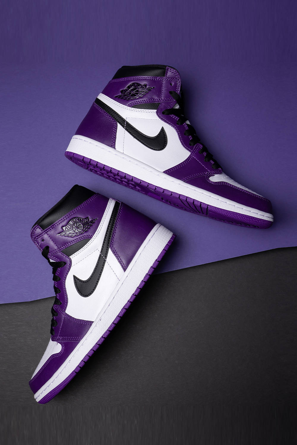 Purple Black Jordan Shoes Wallpaper