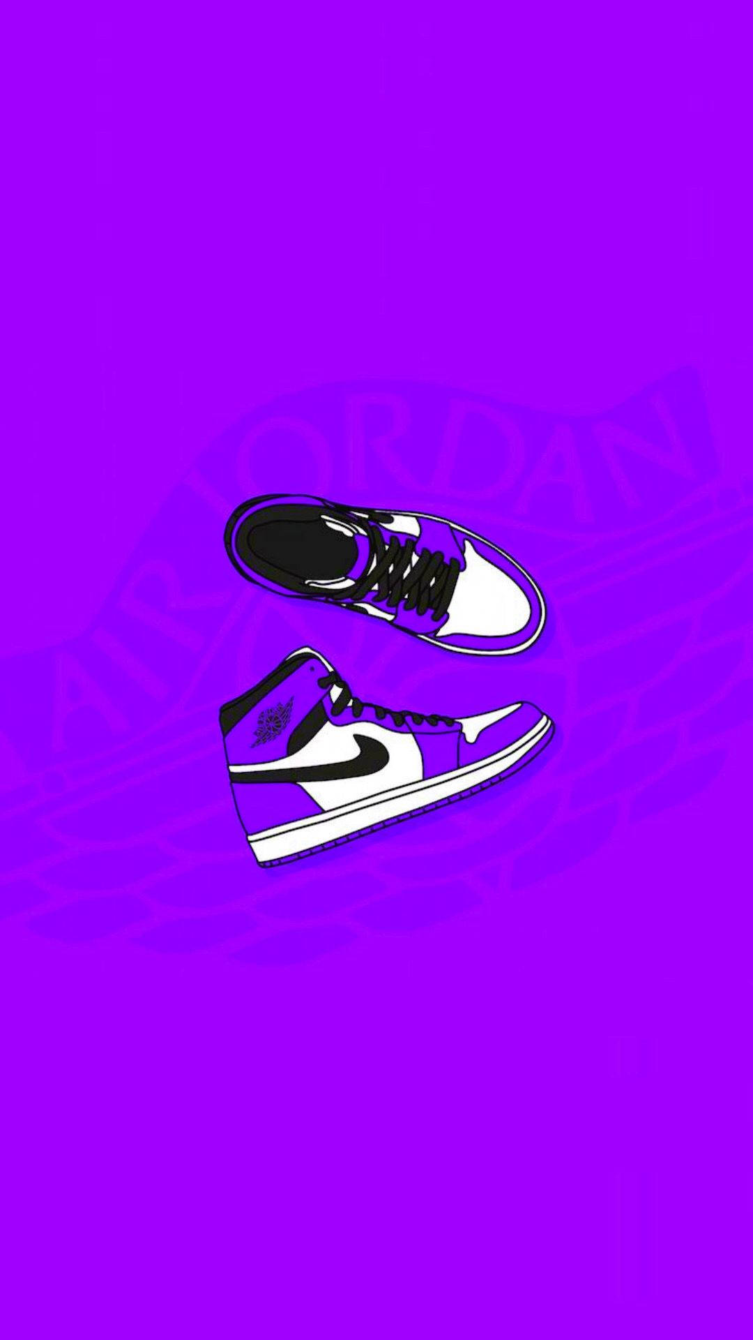 Purple Jordan Nike Shoes Wallpaper