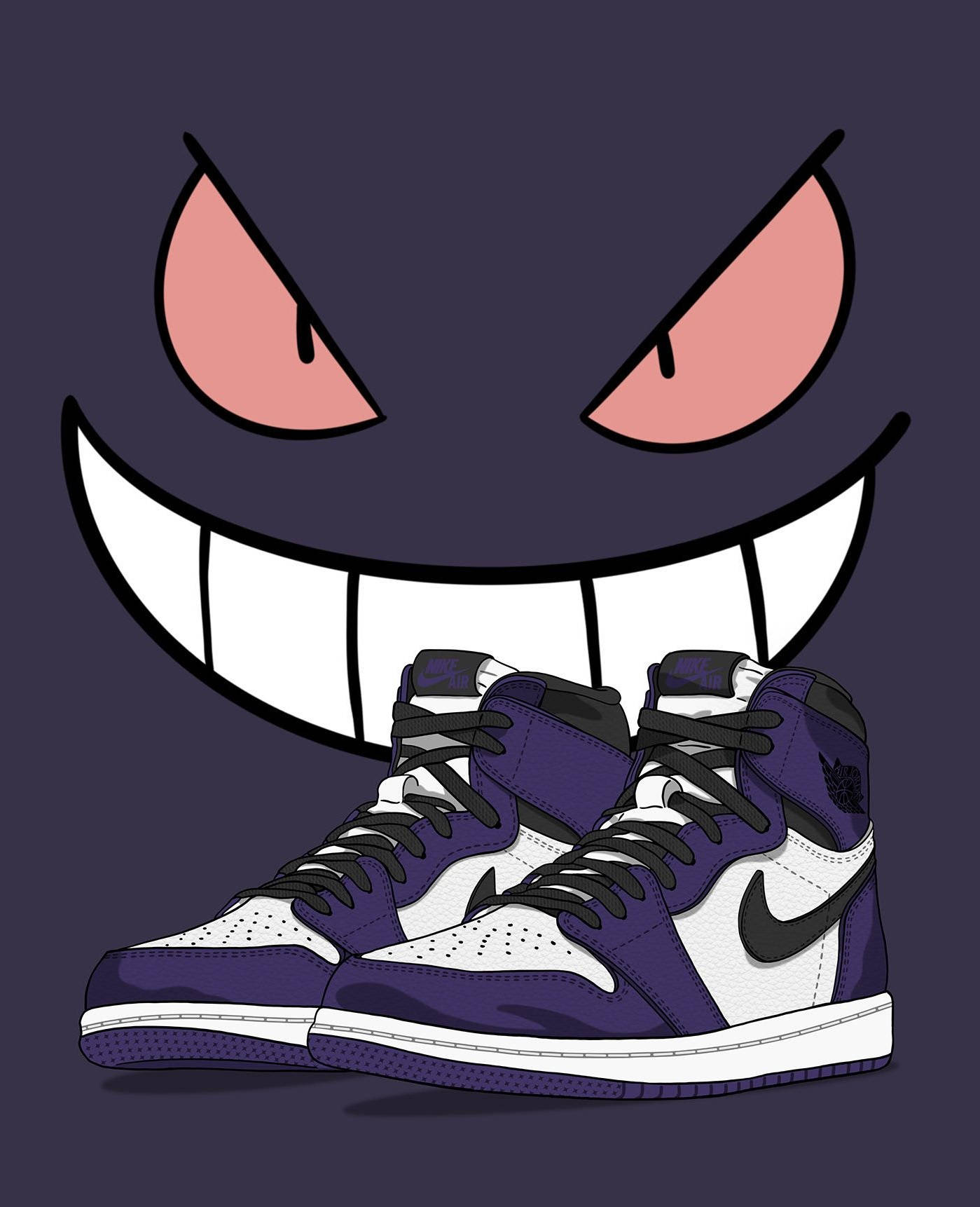 Purple Jordan Creepy Face Wallpaper