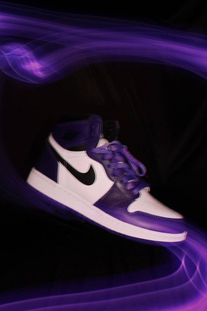 Purple Jordan Cool Shoes Wallpaper