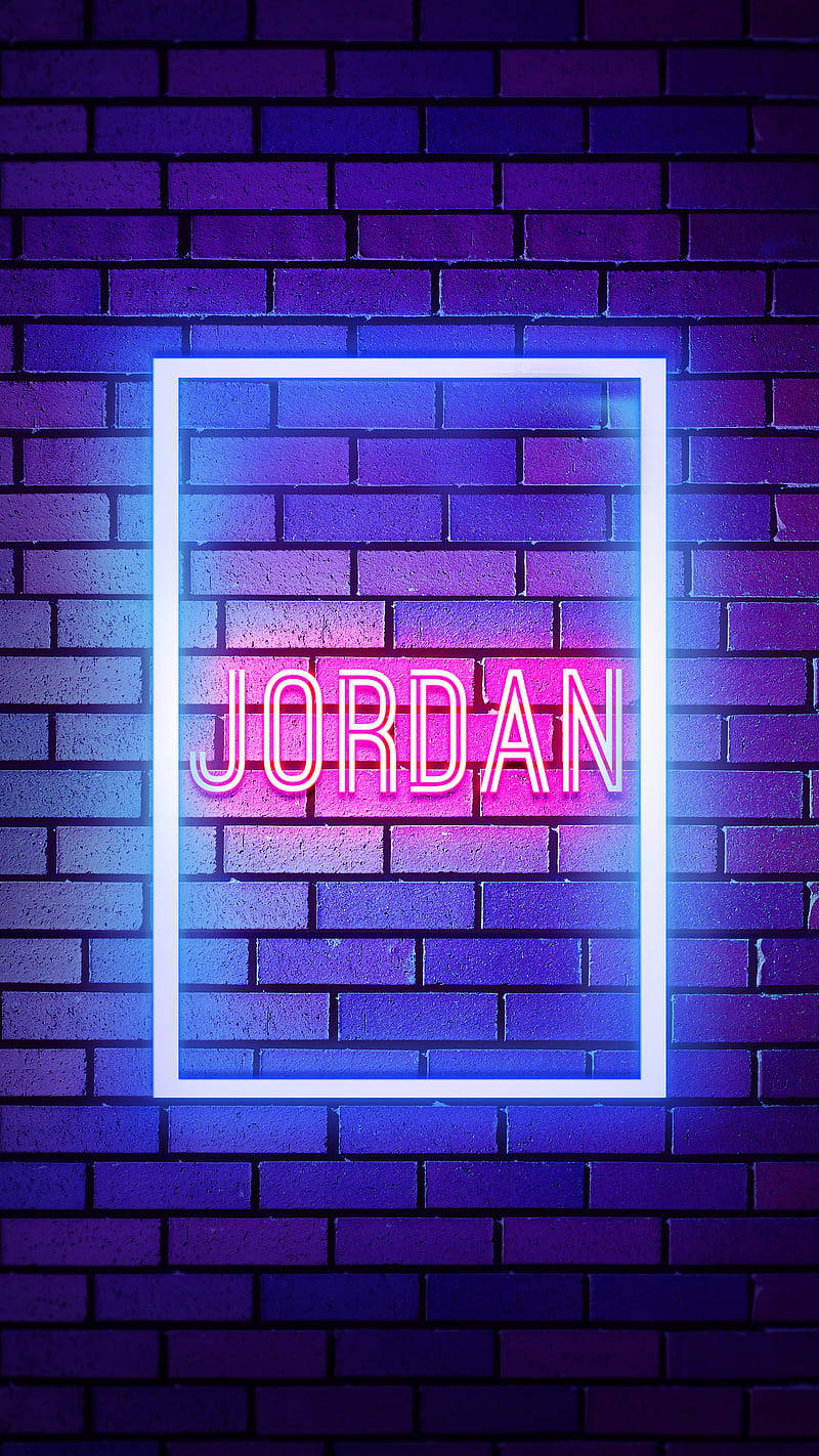 Purple Jordan Neon Art Wallpaper