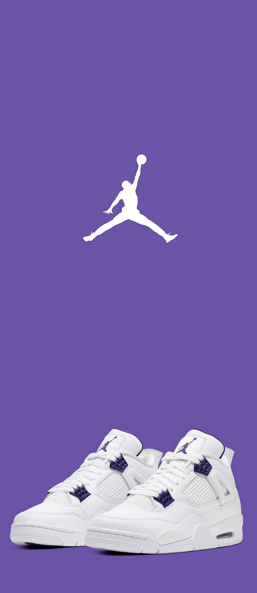 Purple Jordan Silhouette Shoes Wallpaper