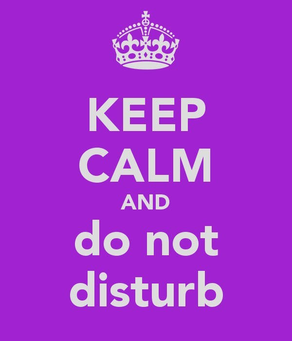 Purple Keep Calm Do Not Disturb Wallpaper