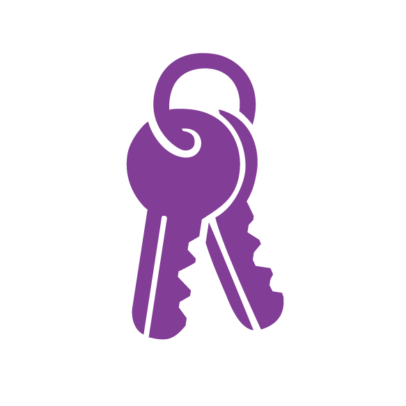 Purple Keys Icon PNG