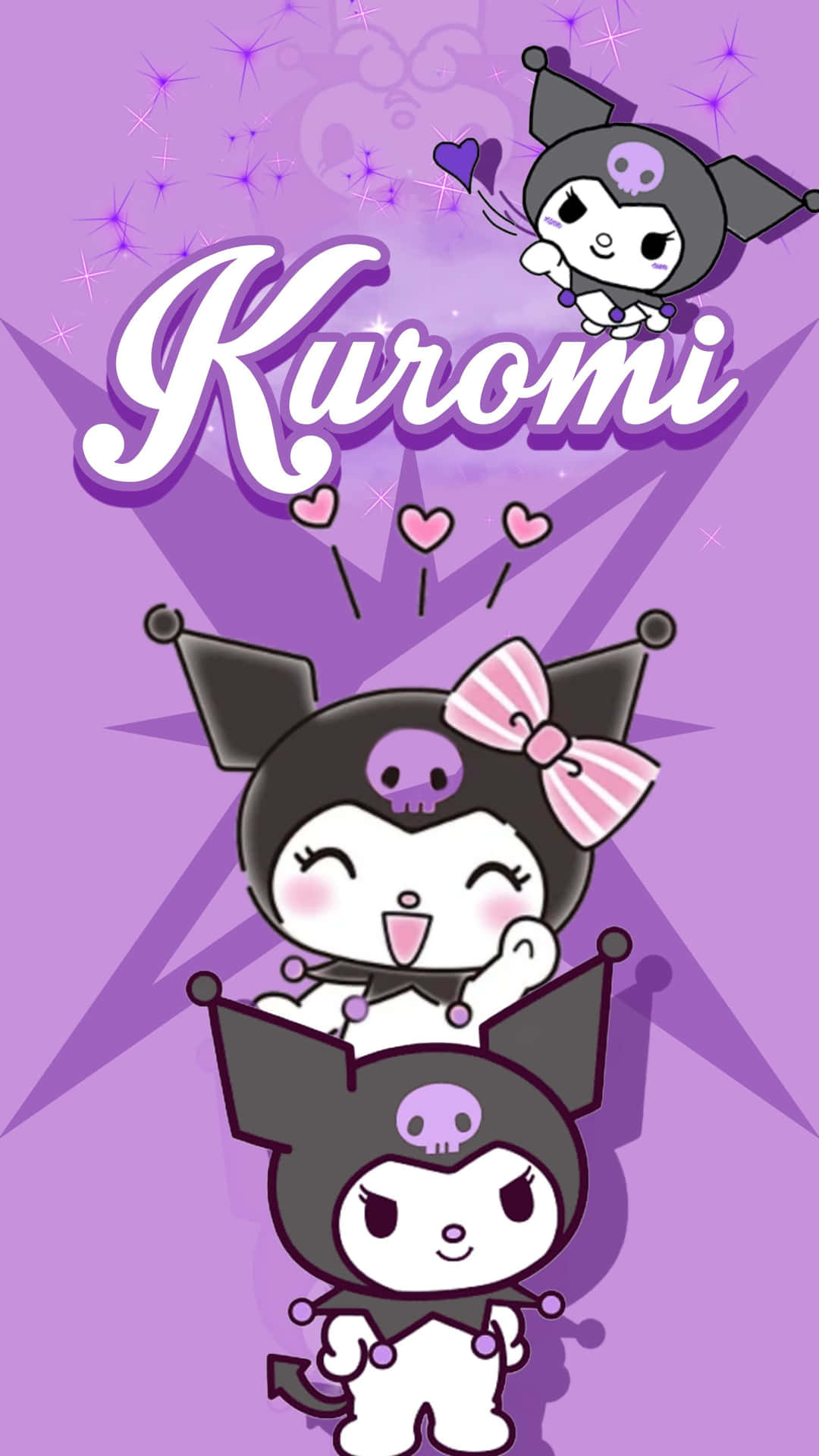 Purple Kuromi Fan Art Wallpaper