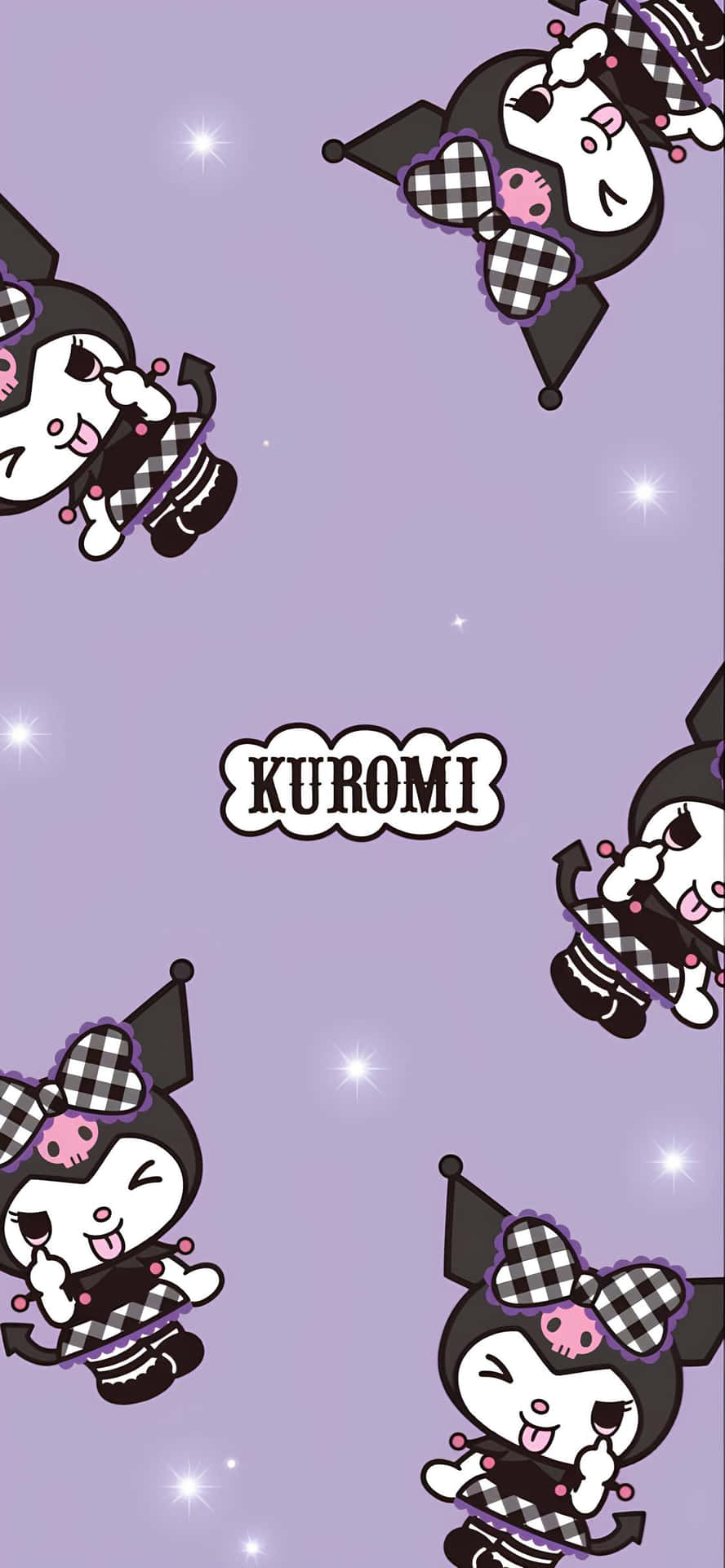 Purple Kuromi Pattern Wallpaper Wallpaper