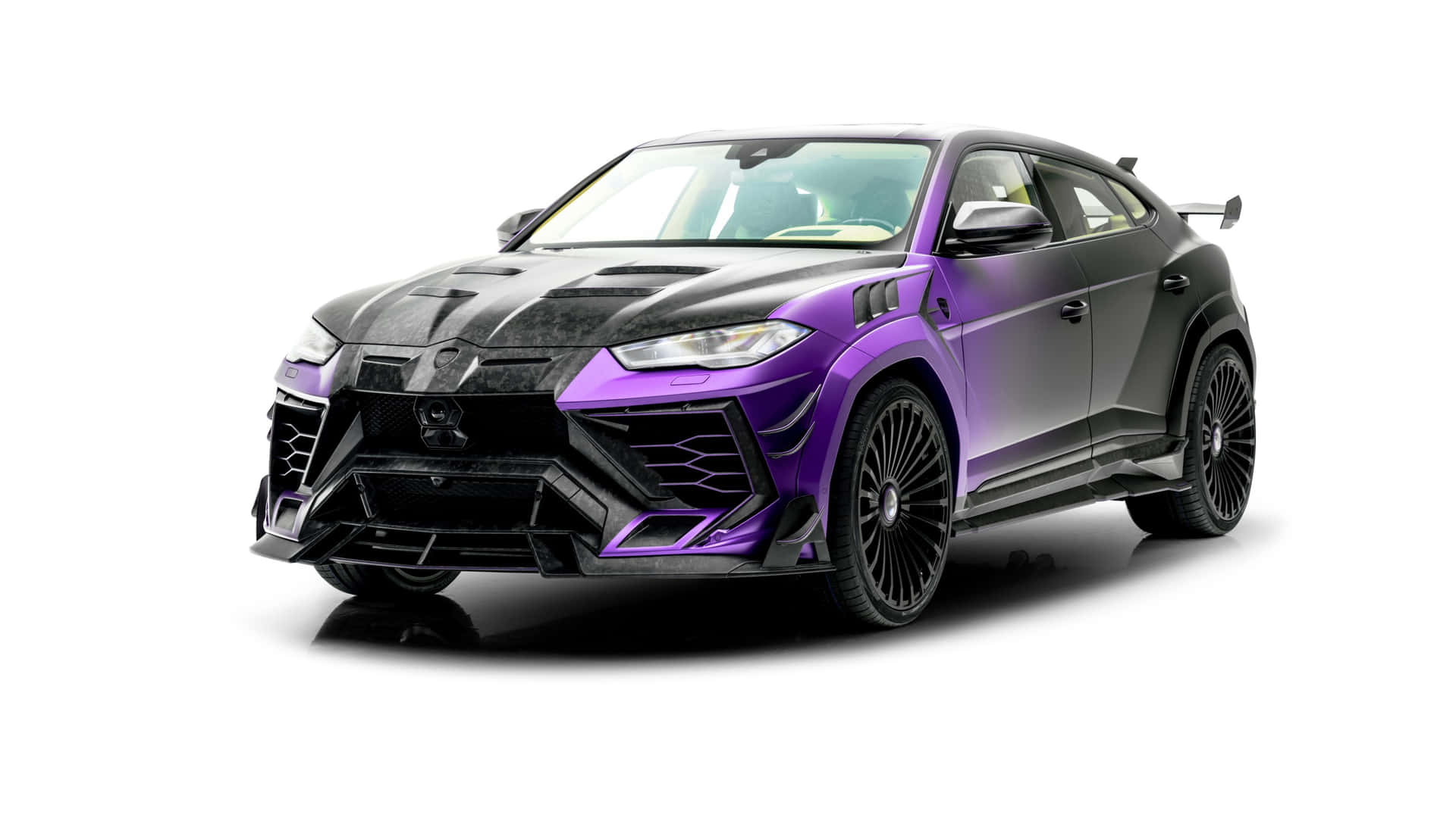 Stunning Purple Lamborghini Undergoing Car Detailing Wallpaper