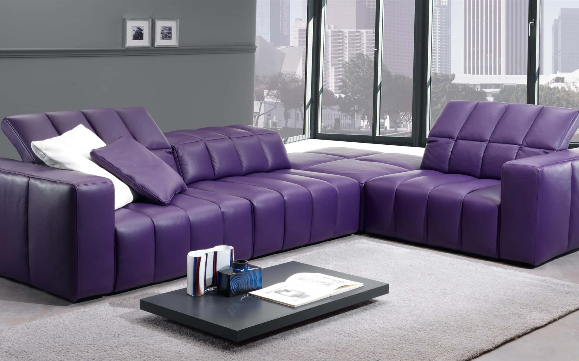 Elegant purple leather texture Wallpaper