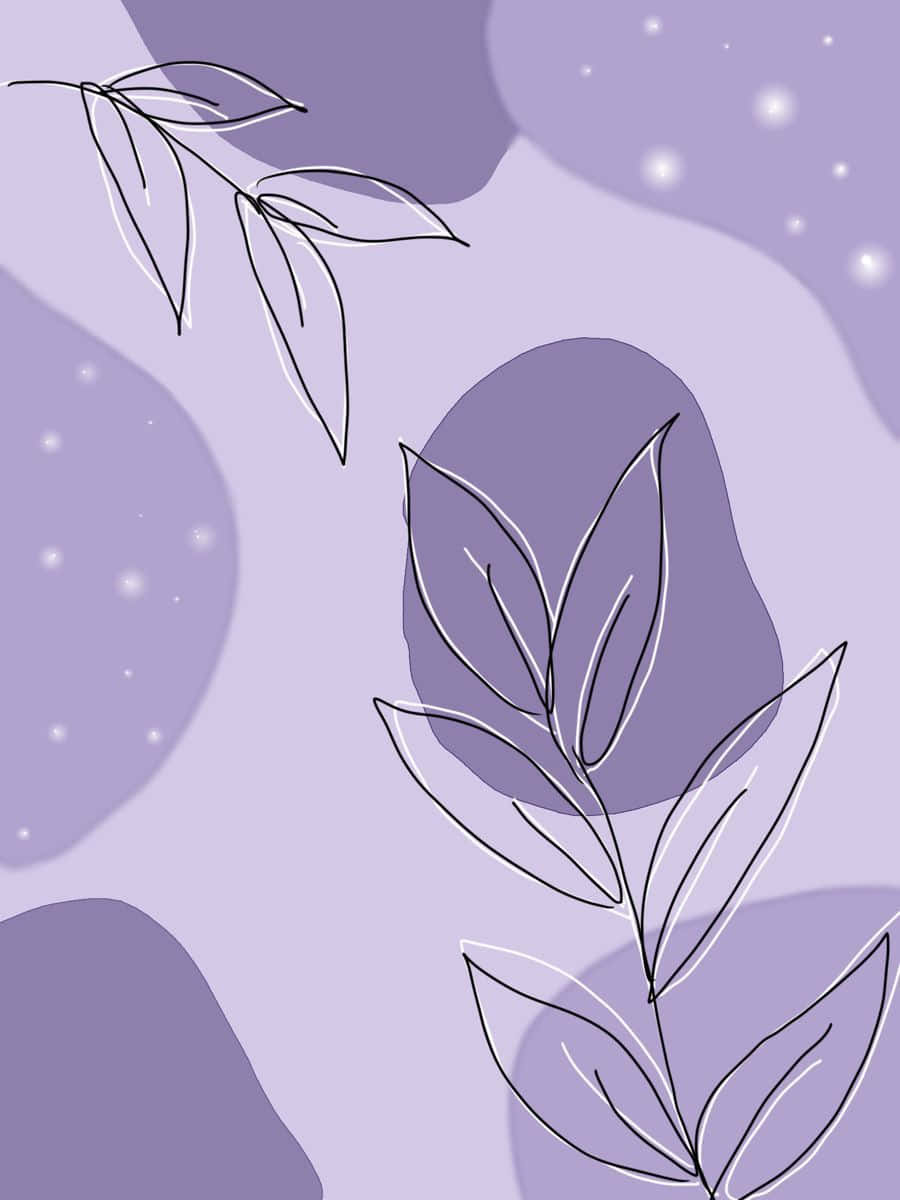 Purple Leaves Artistic Background Wallpaper