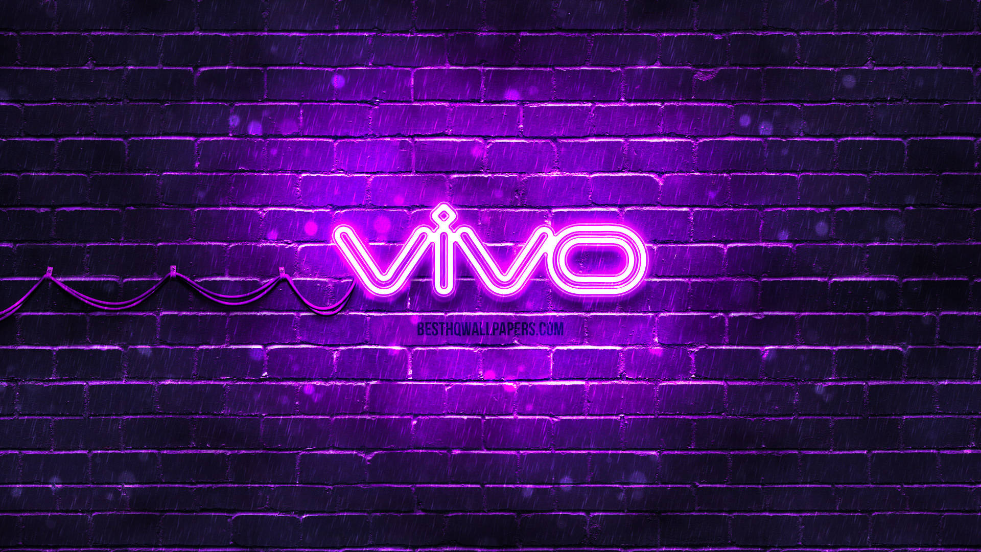 Purple Led Vivo Logo Wallpaper