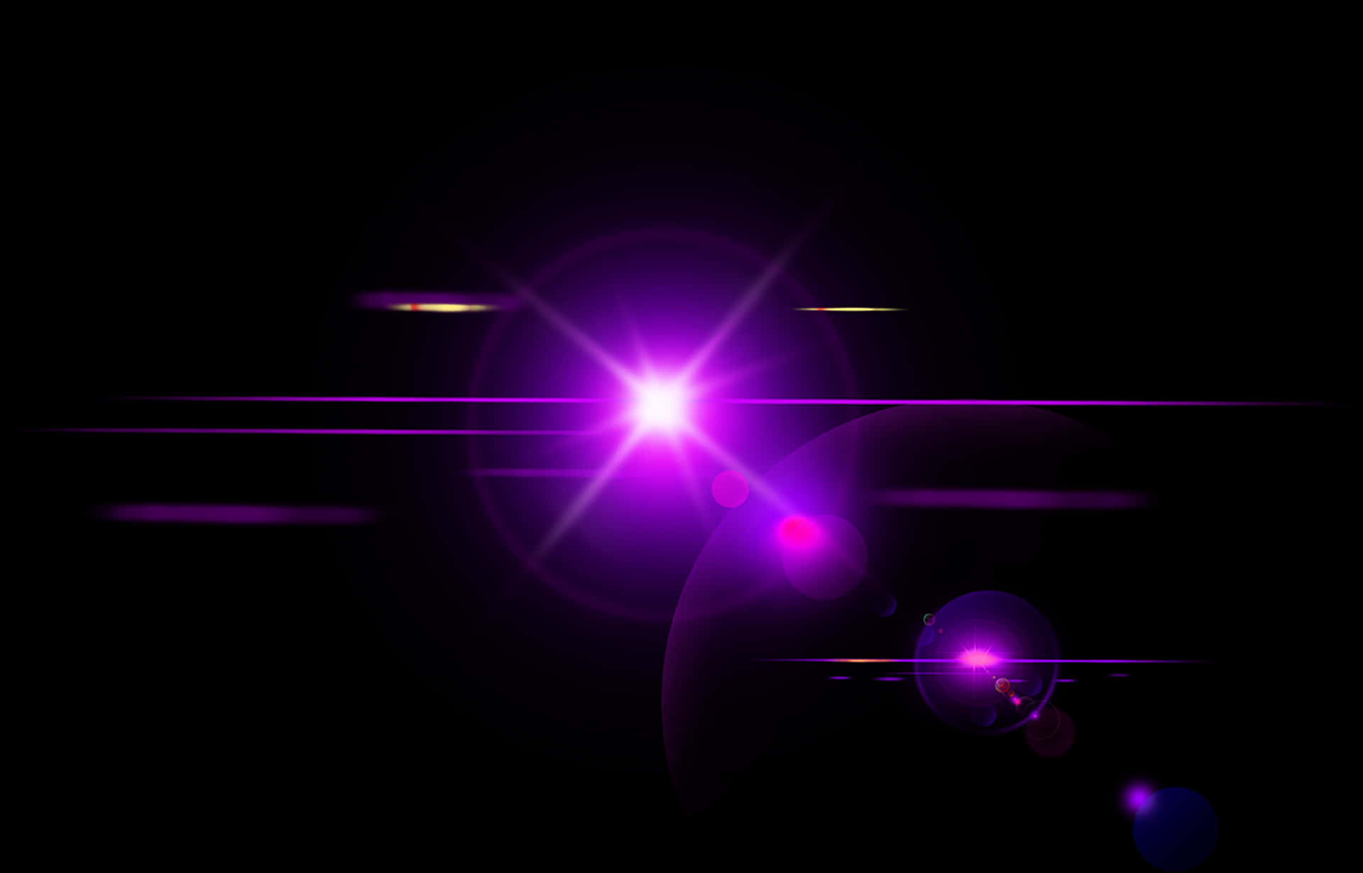 Purple Lens Flare Effect PNG