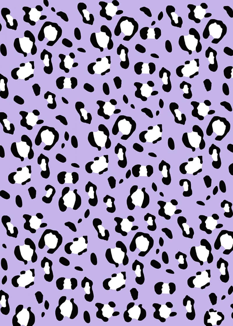 Purple Leopard Print Pattern Wallpaper