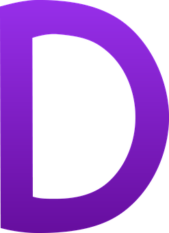 Purple Letter D Graphic PNG