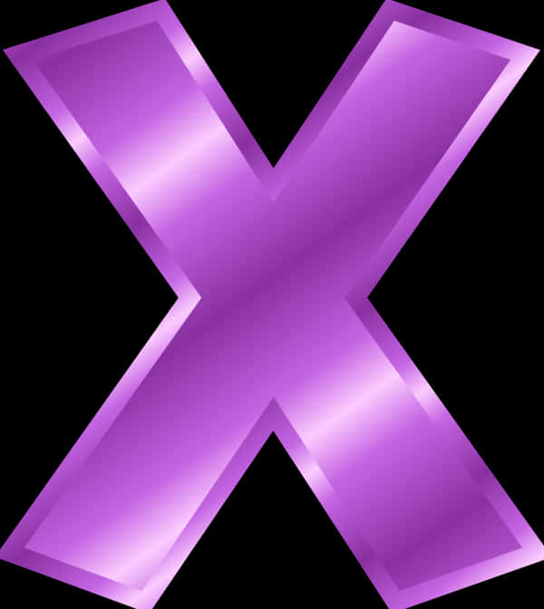 Purple Letter X Illustration PNG