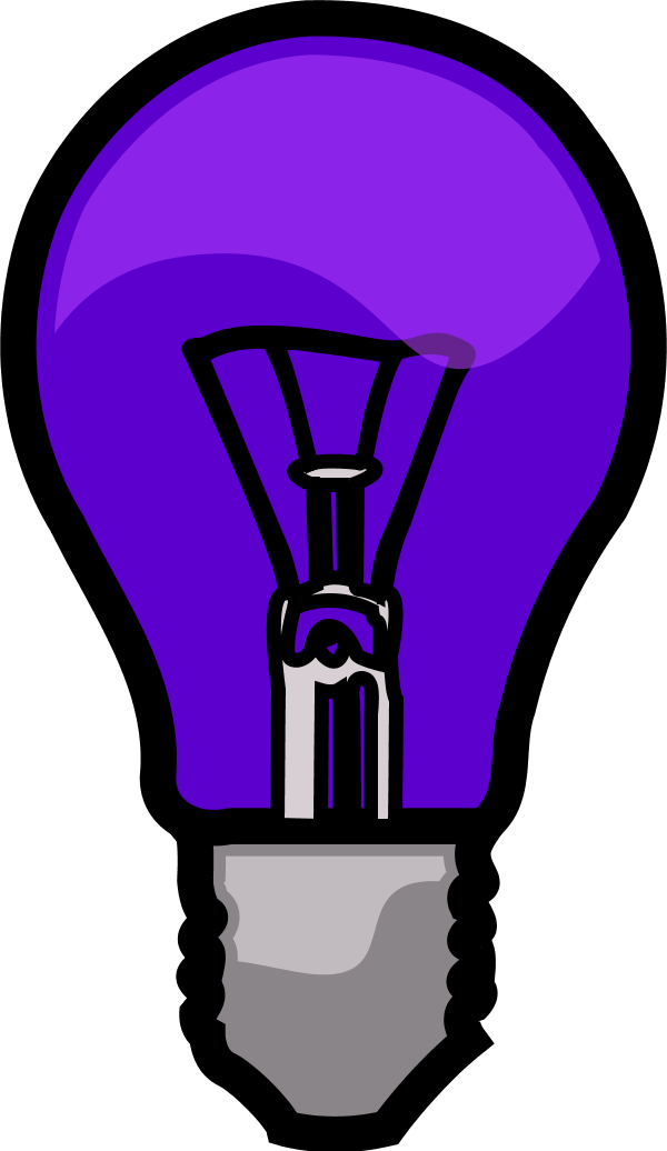 Purple Light Bulb Idea Concept PNG
