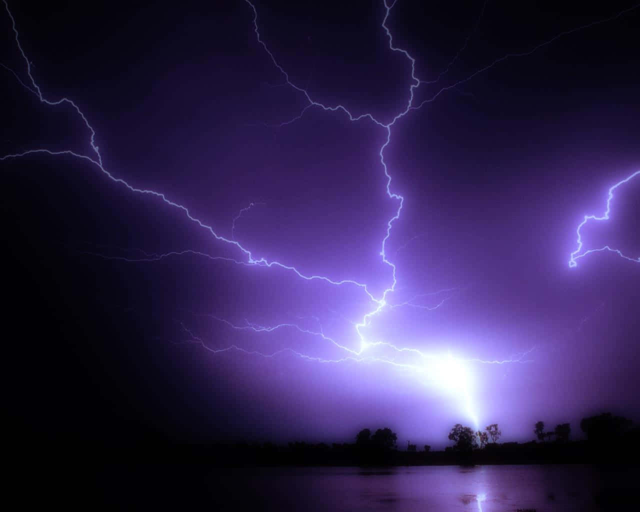 Electrifying Purple Lightning