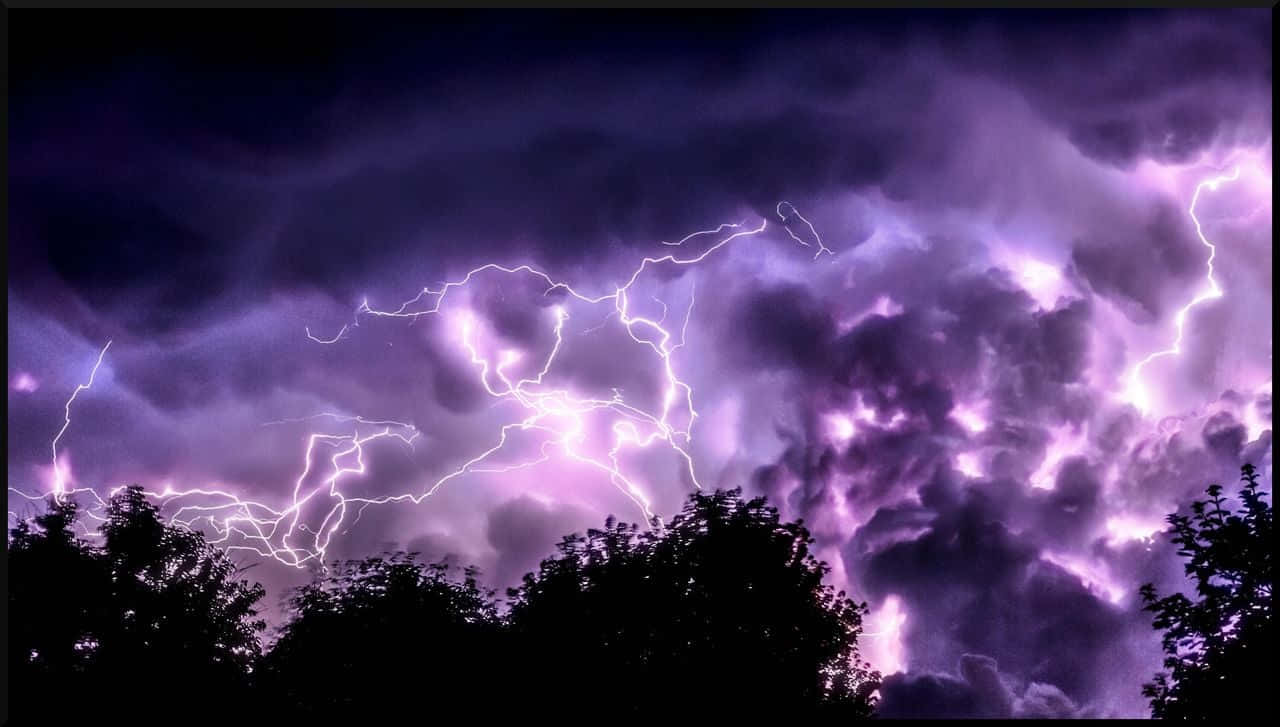 Captivating Purple Lightning Sky