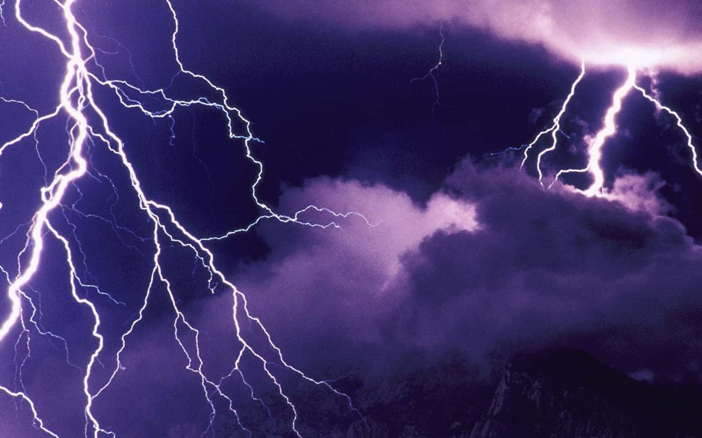 Electrifying Purple Lightning Storm