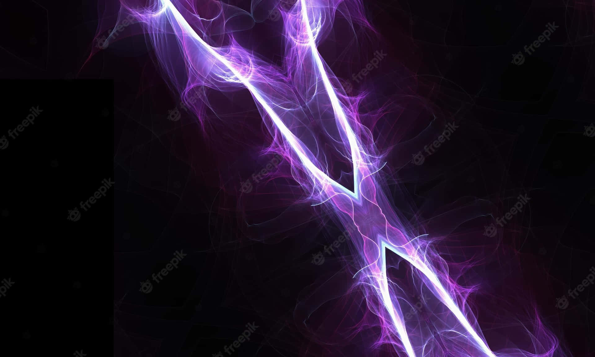"the Power Of Purple Lightning" Wallpaper
