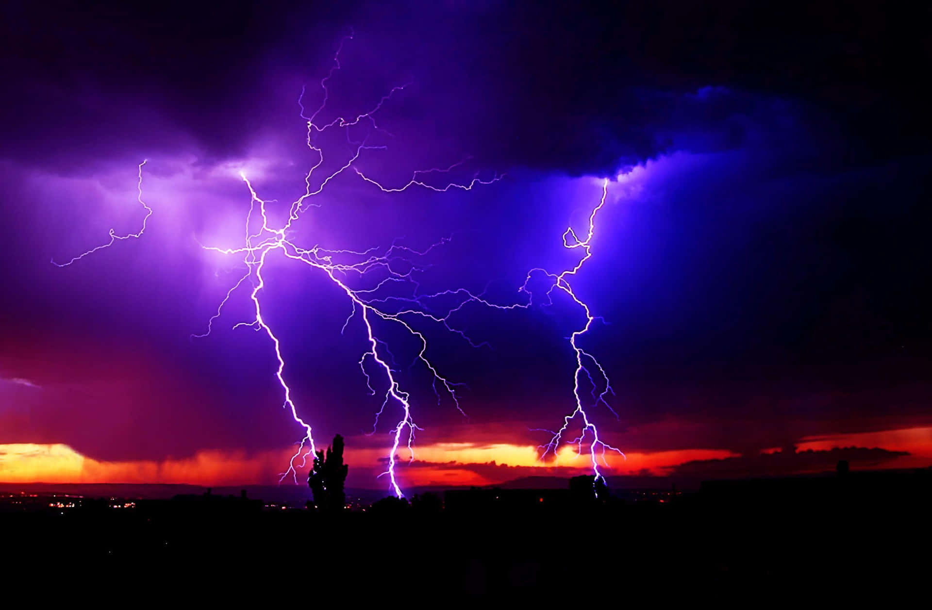 Majestic Purple Lightning Strikes