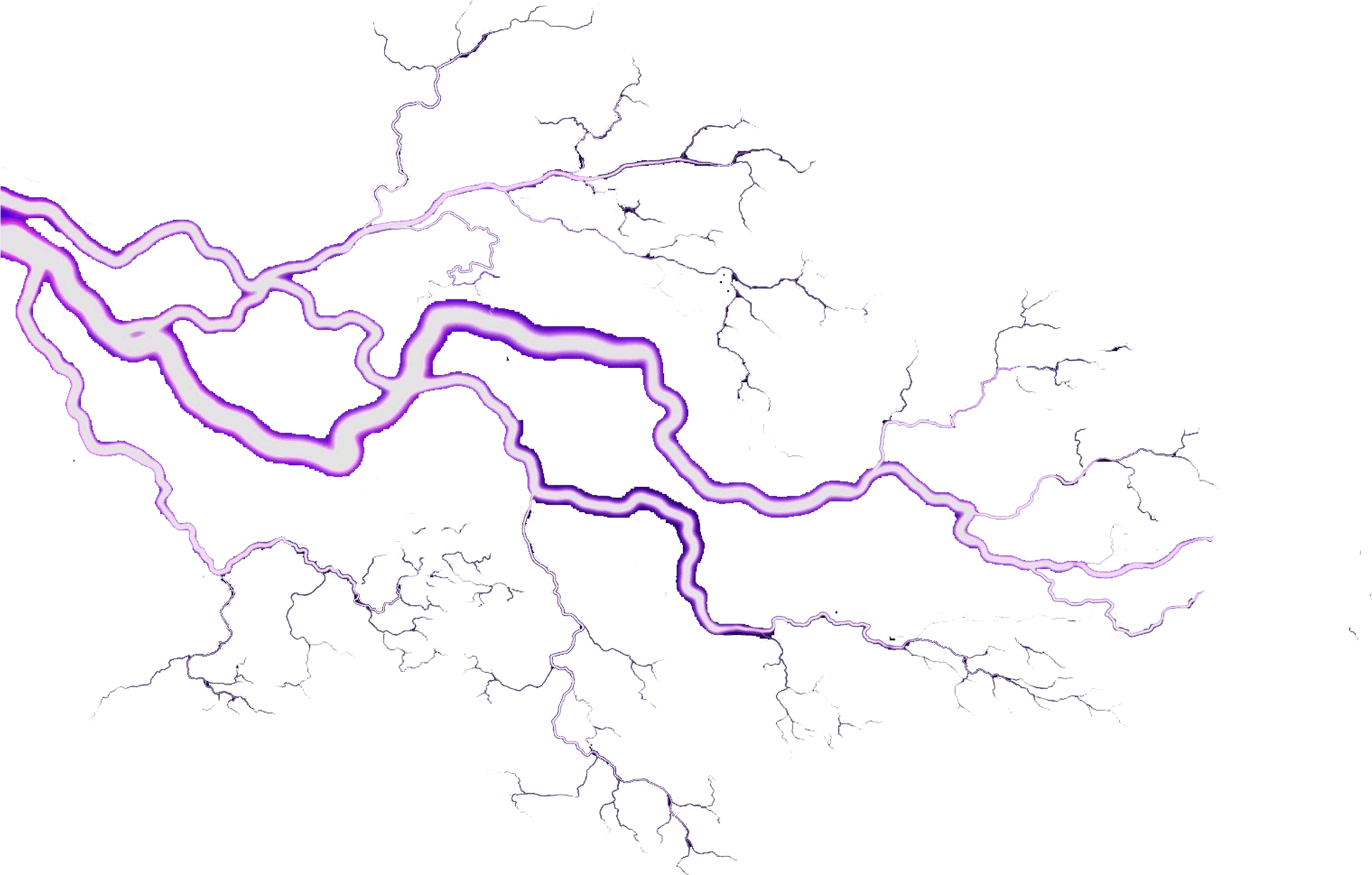 Purple Lightning Abstract Art PNG