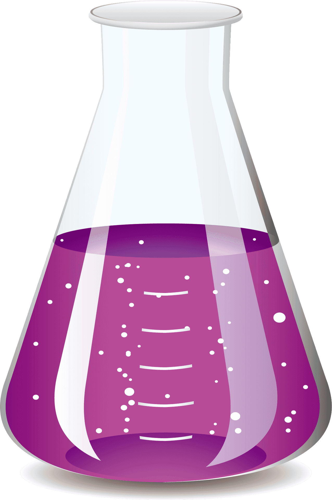 Purple Liquid Erlenmeyer Flask PNG