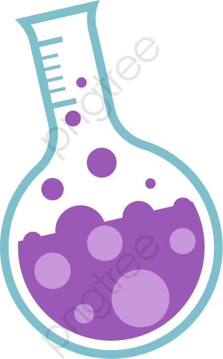 Purple Liquidin Beaker Clipart PNG