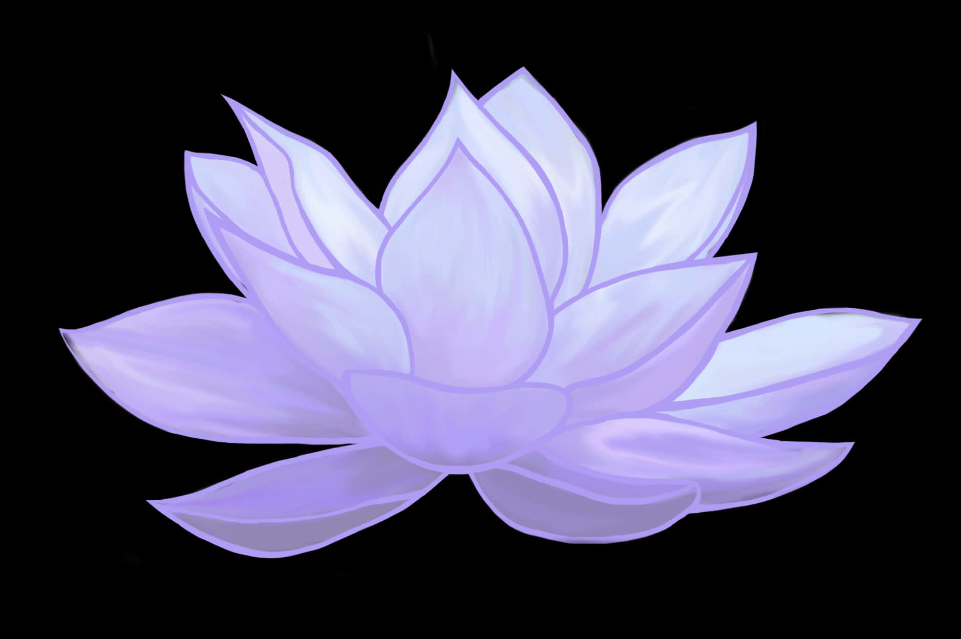 Purple Lotus Flower Artwork PNG