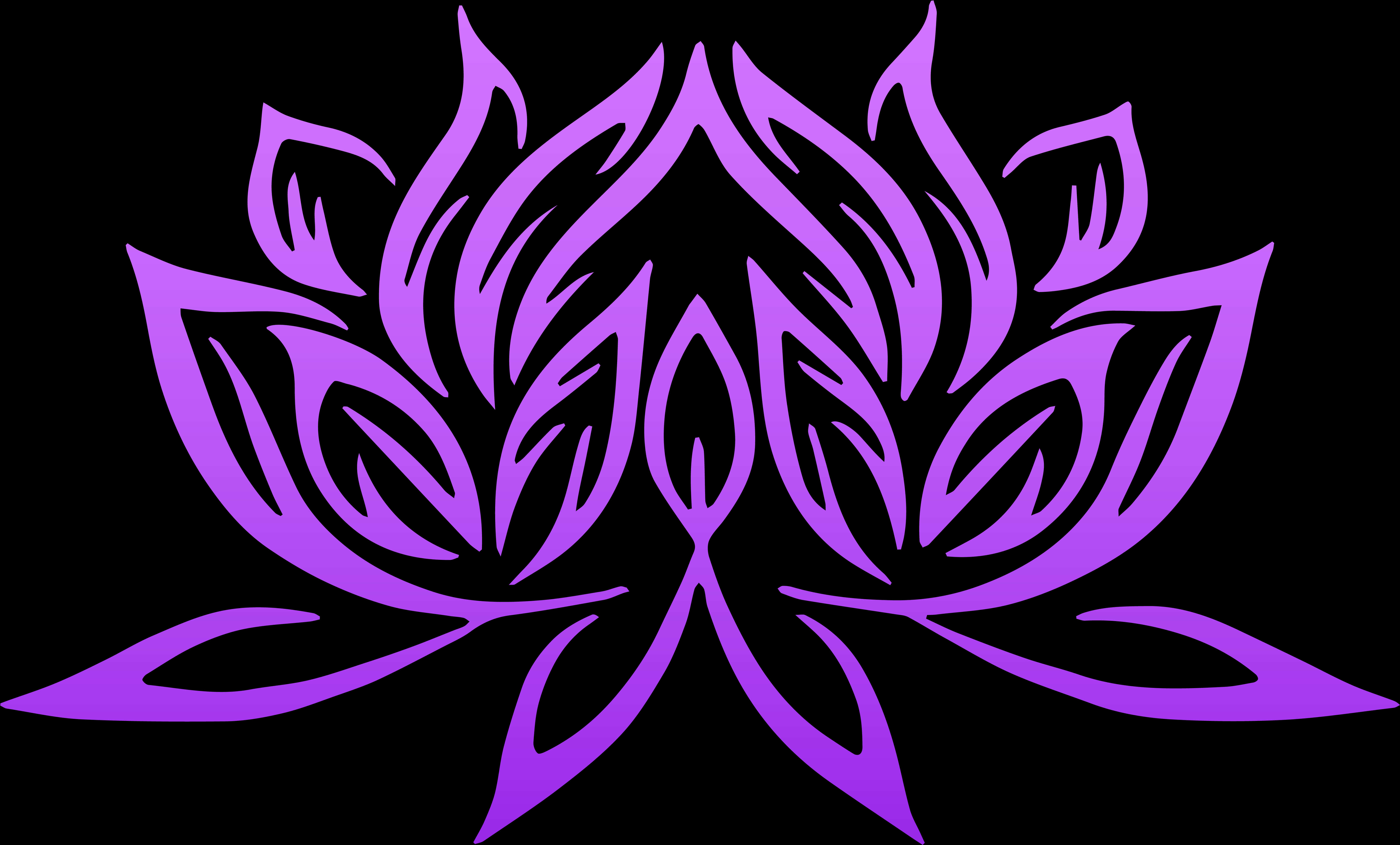 Purple Lotus Graphic Art PNG